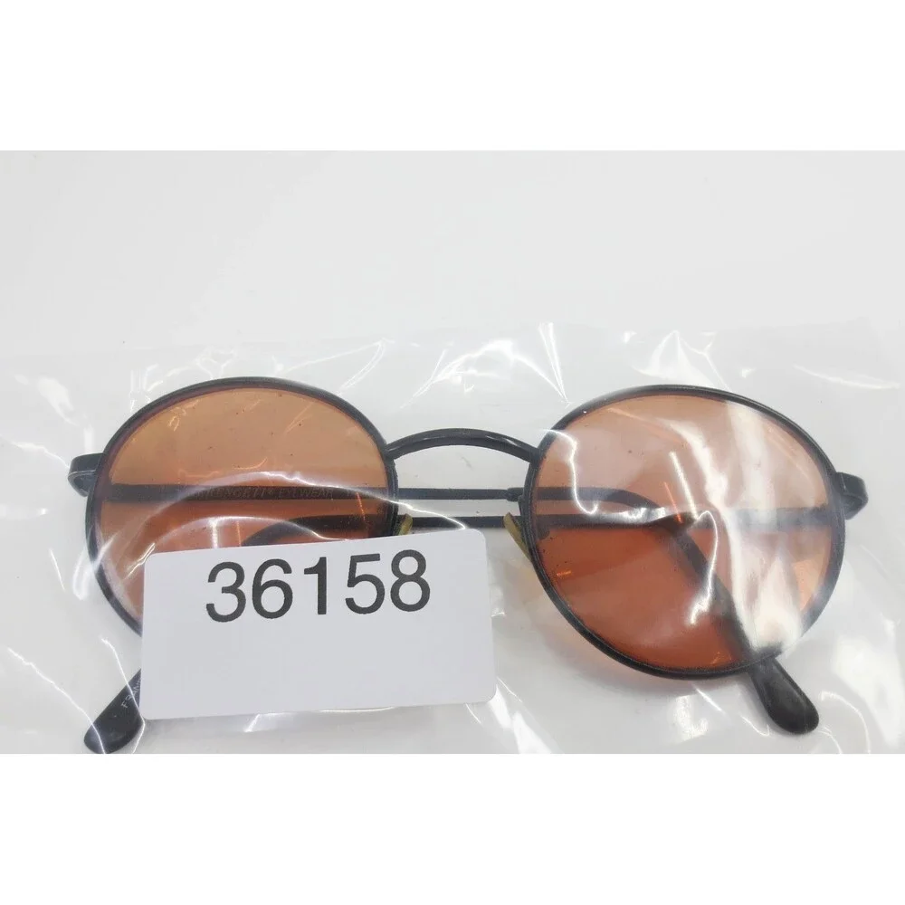 Serengeti Eyewear Vintage Round Black Metal Sunglasses Corning Optics 145mm